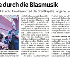 Familienkonzert Stadtkapelle Langenau 2022